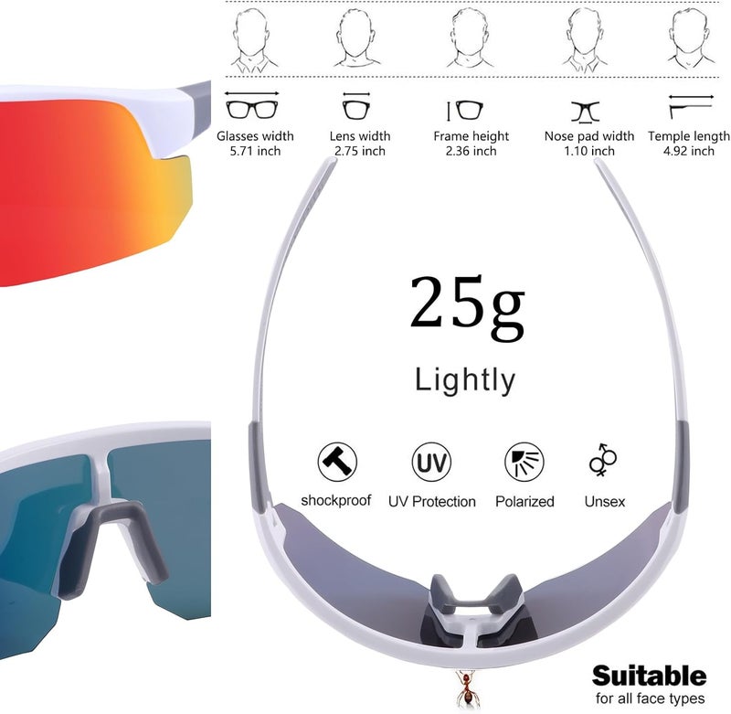 BangLong Polarized Sports Sunglasses for Men Women - UV Protection Sun Glasses for Running Baseball Cycling Bike Fishing - Image 4